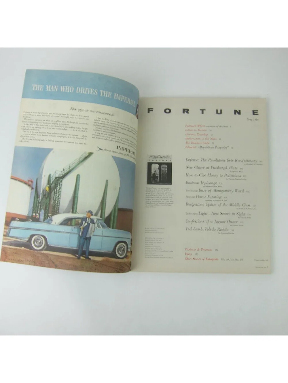 Vintage FORTUNE Magazine May 1956 Chrysler, Ford, General Motors, Oldsmobile Ads
